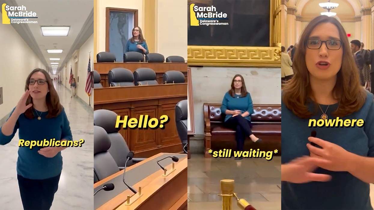 Congresswoman Sarah McBride video looking for republicans