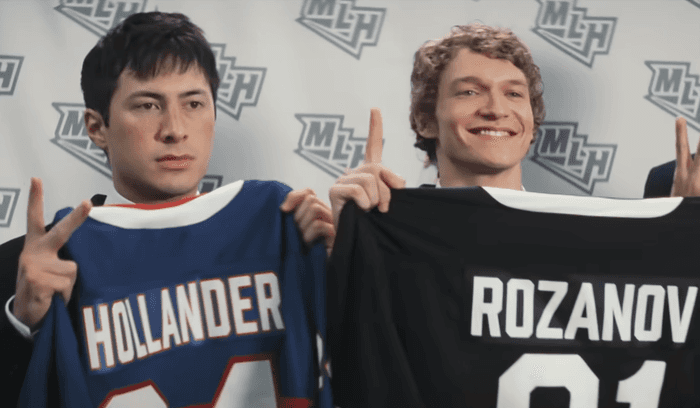 Connor Storrie as Ilya Rozanov and Hudson Williams as Shane Hollander