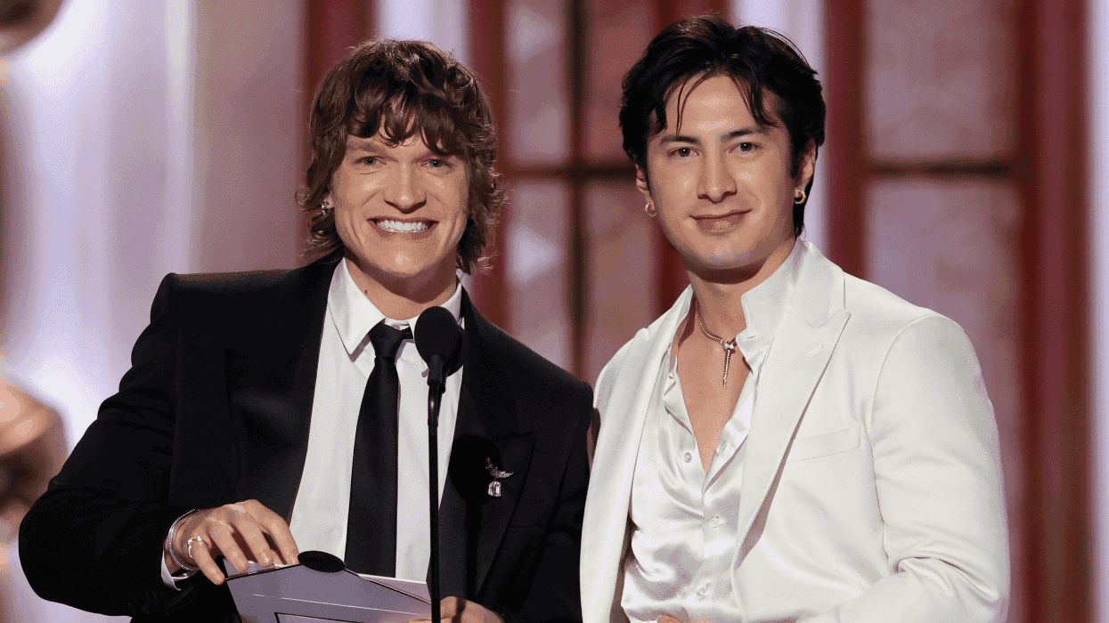 Connor Storrie, Hudson Williams at the 83rd Annual Golden Globes