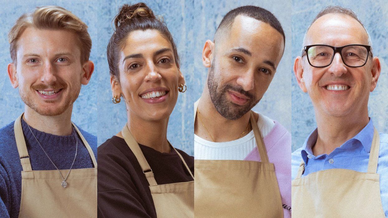 Contestants Tom; Jessika; Aaron; Leighton on The Great British Bake Off season 16