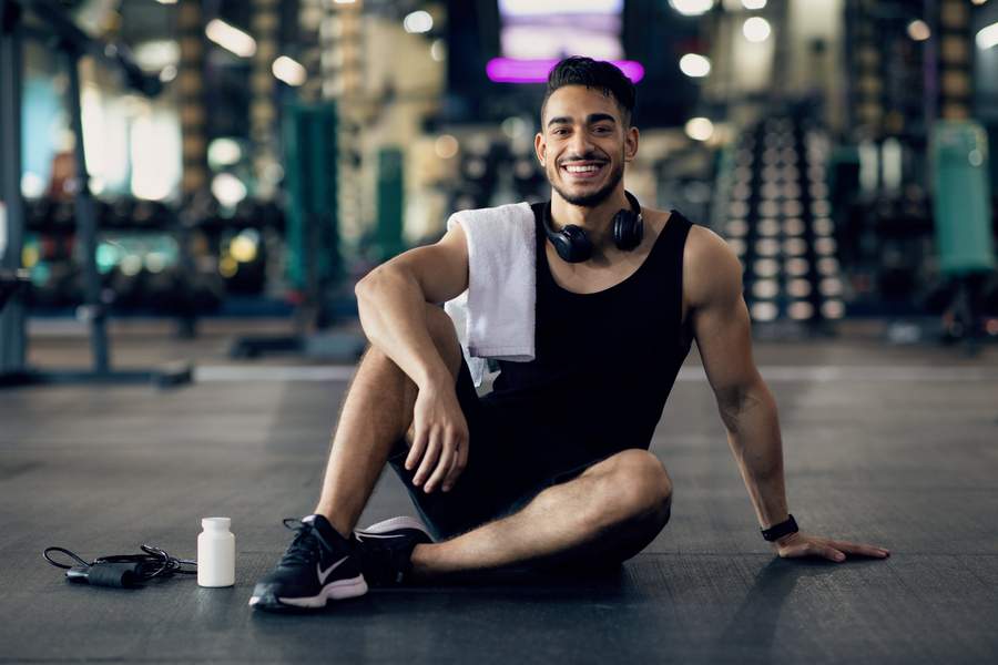 cute man at the gym