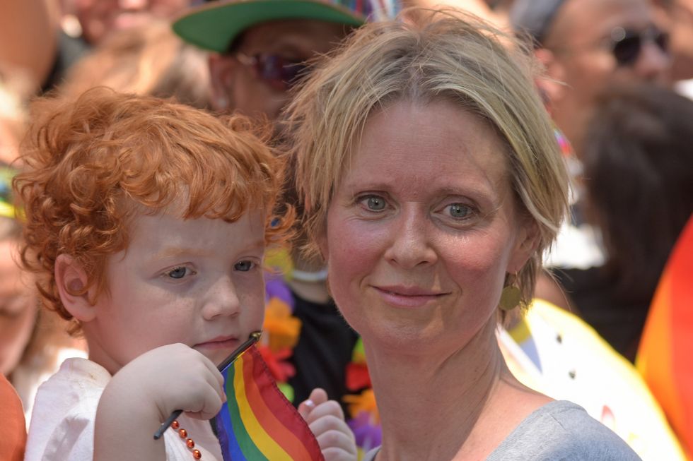 Cynthia Nixon and son Samuel Joseph Mozes