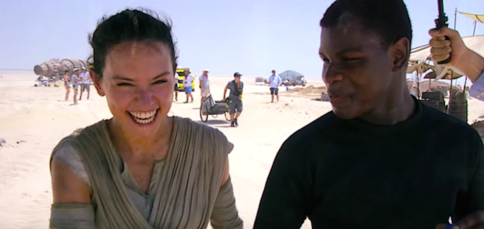 Daisy Ridley and John Boyega