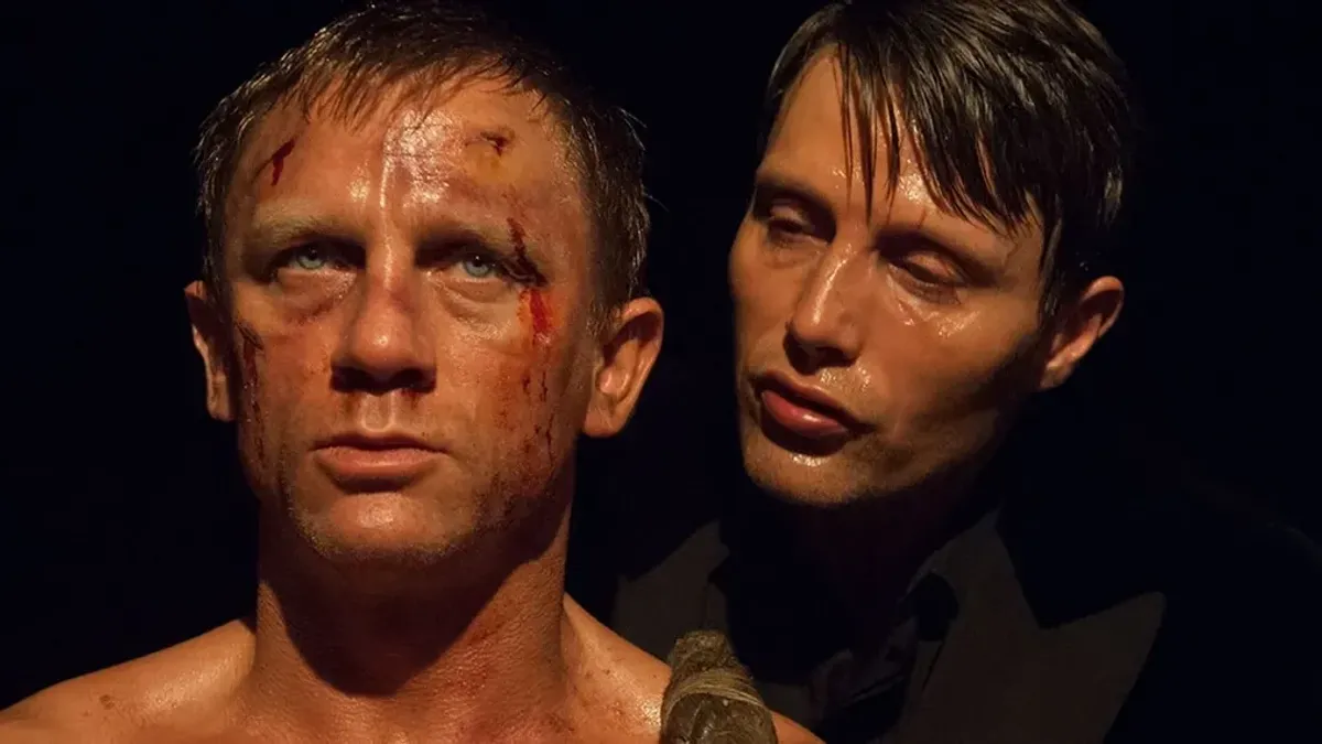 Daniel Craig and Mads Mikklsen in 'Casino Royale'