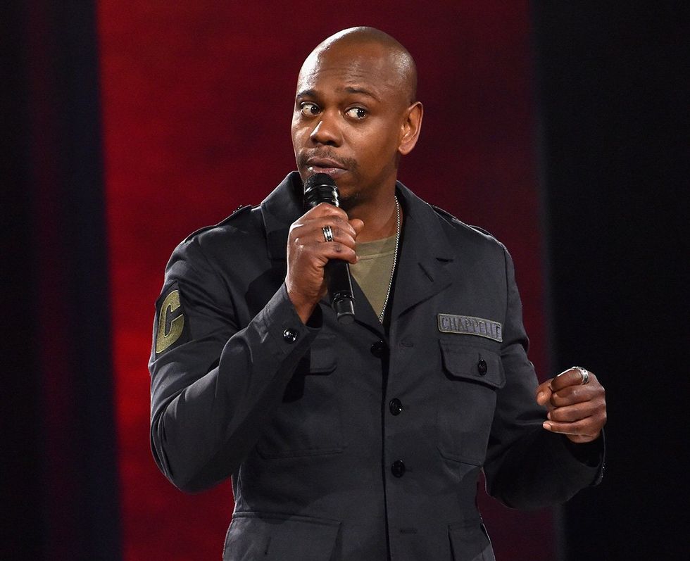 Dave Chappelle performs to a sold out crowd onstage at the Hollywood Palladium on March 25, 2016 in Los Angeles, California.