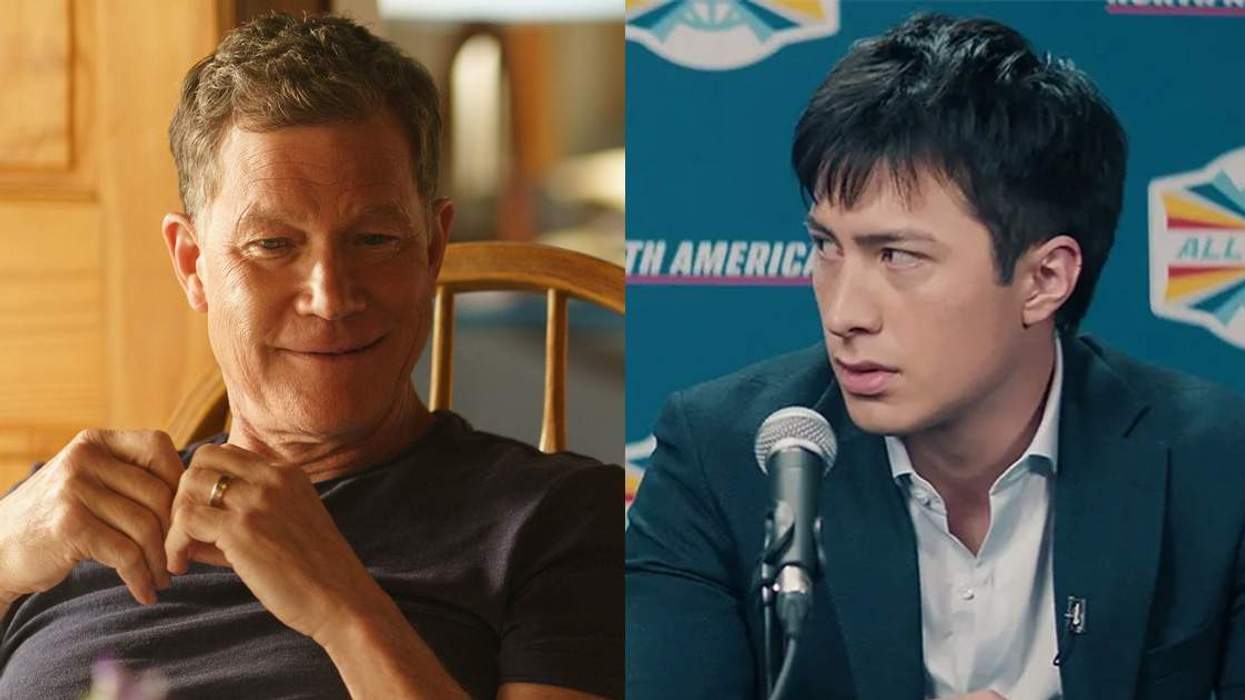 David and Shane Hollander in 'Heated Rivalry.'