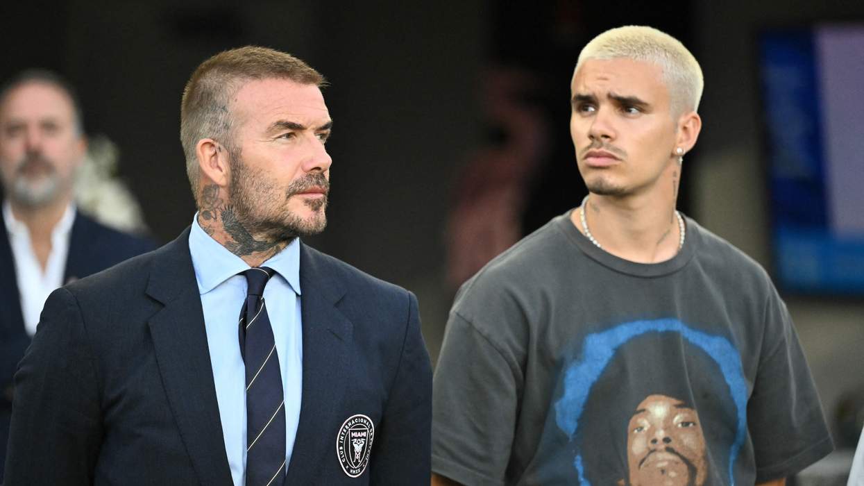 David Beckham and his son Romeo James Beckham.