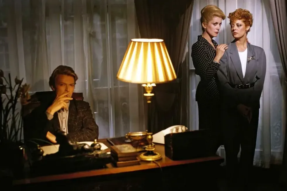 David Bowie, Catherine Deneuve, and Susan Sarandon in The Hunger