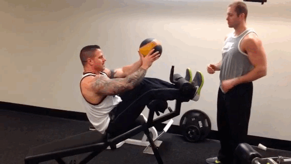 Decline Medicine Ball throw