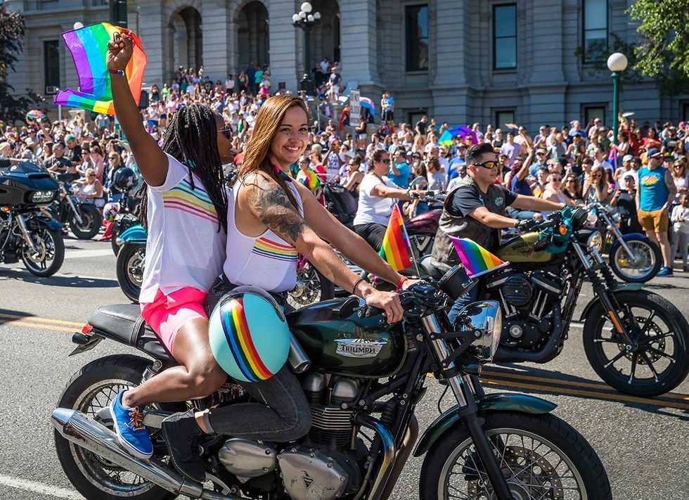 denver co dykes on bikes photo gallery list LGBTQ pride celebrations festivals parades USA 2024