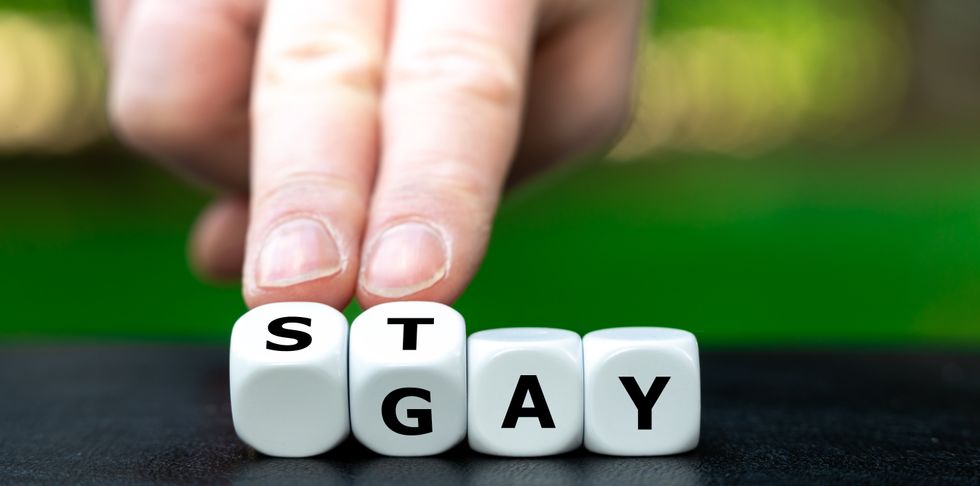 Dice form the expression 'stay gay'