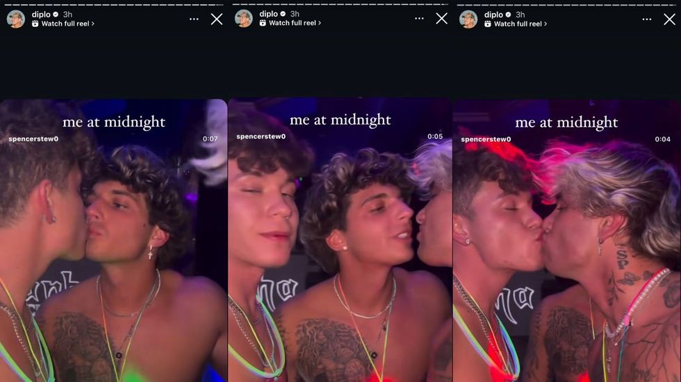 Diplo re-shares Instagram reel from @spencerstew0