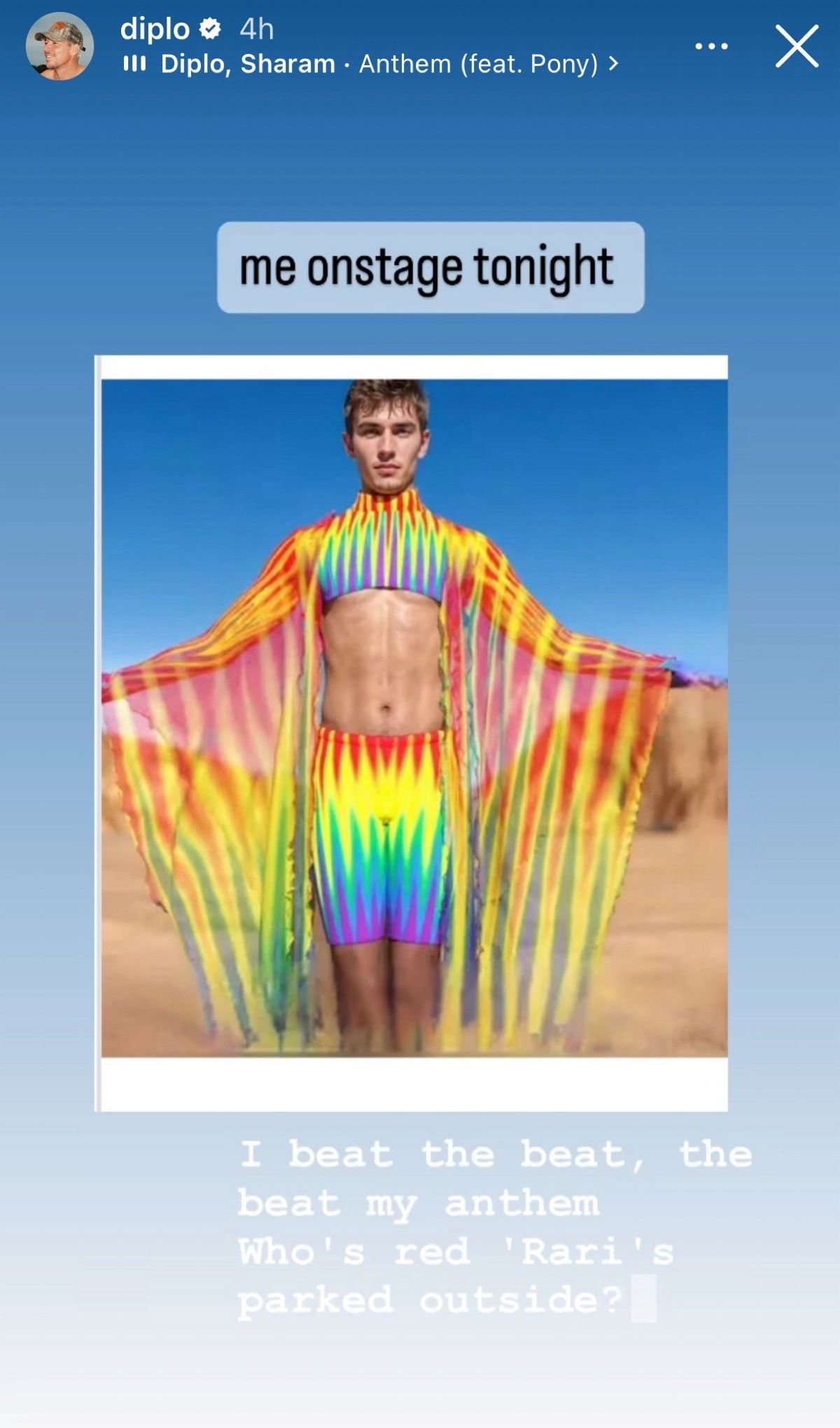 Diplo via Instagram story
