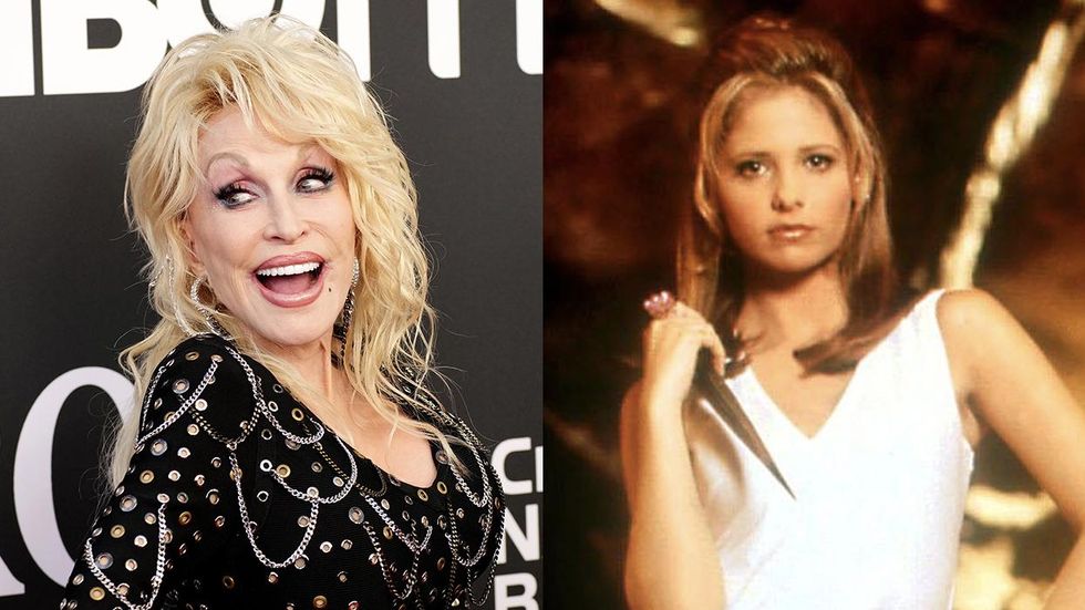 Dolly Parton and Sarah Michelle Gellar in Buffy the Vampire Slayer