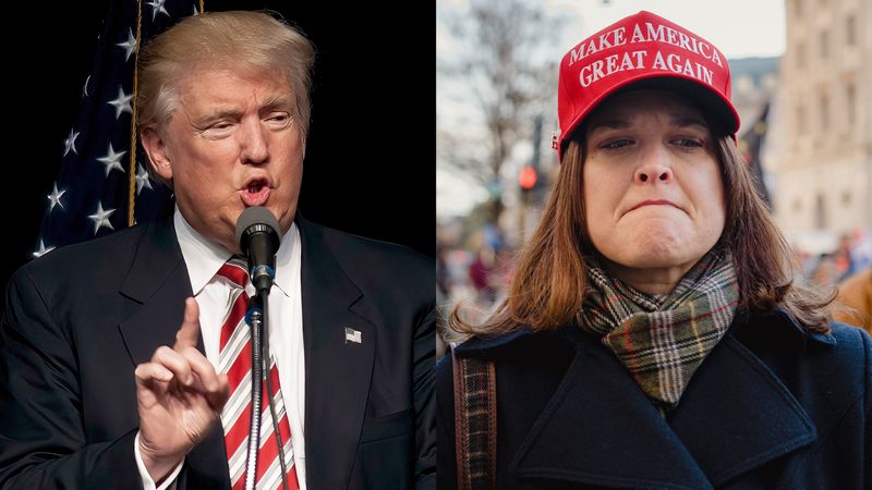 Donald Trump and MAGA supporter