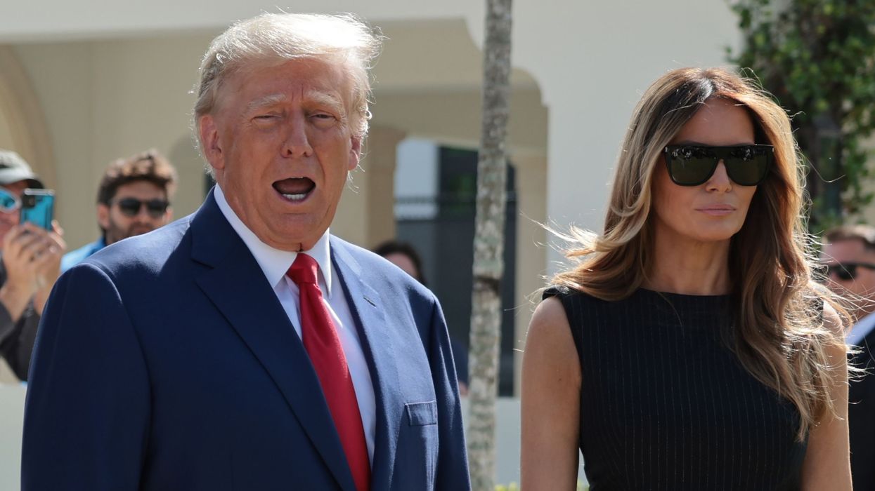 Donald Trump and Melania Trump in Palm Beach in 2022