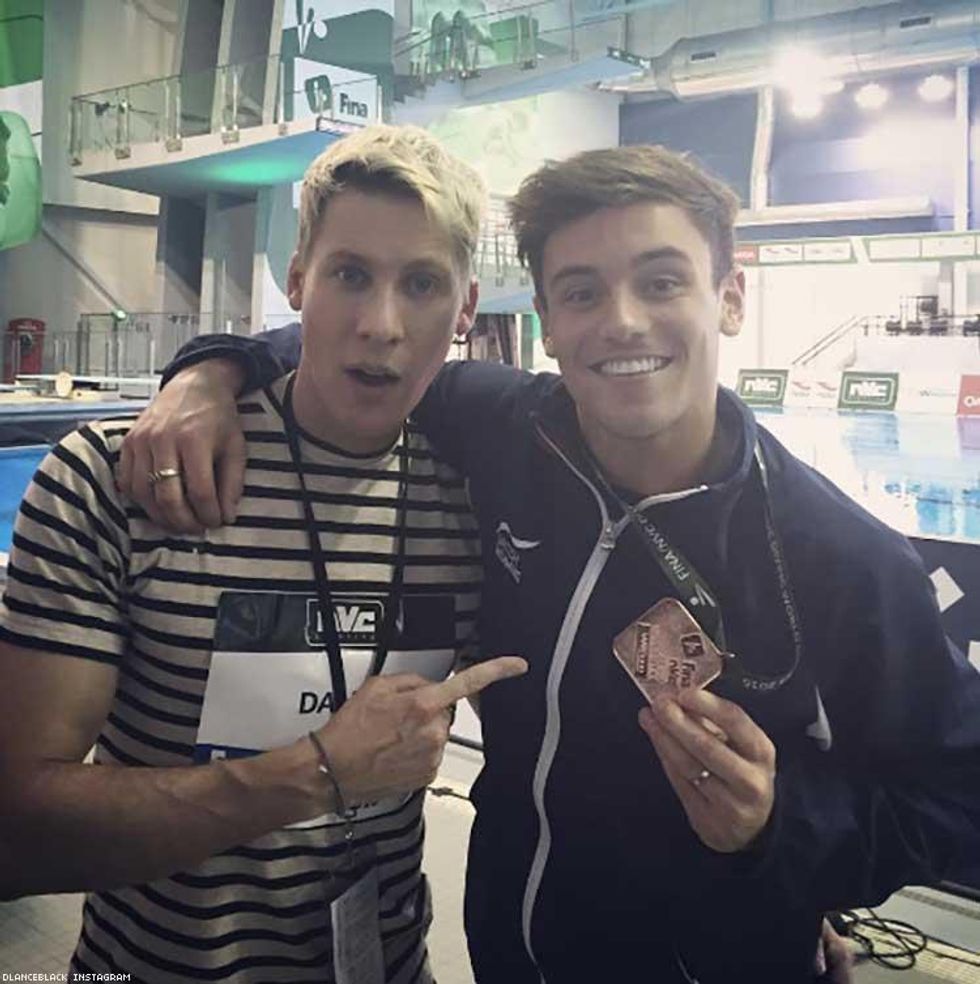 Dustin Lance Black and Tom Daley