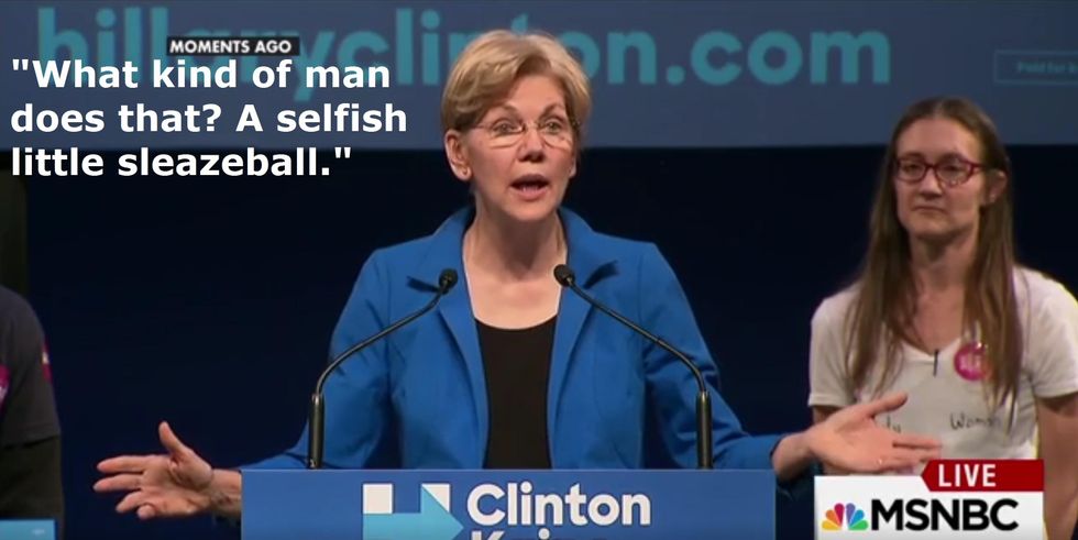elizabeth warren sleazeball