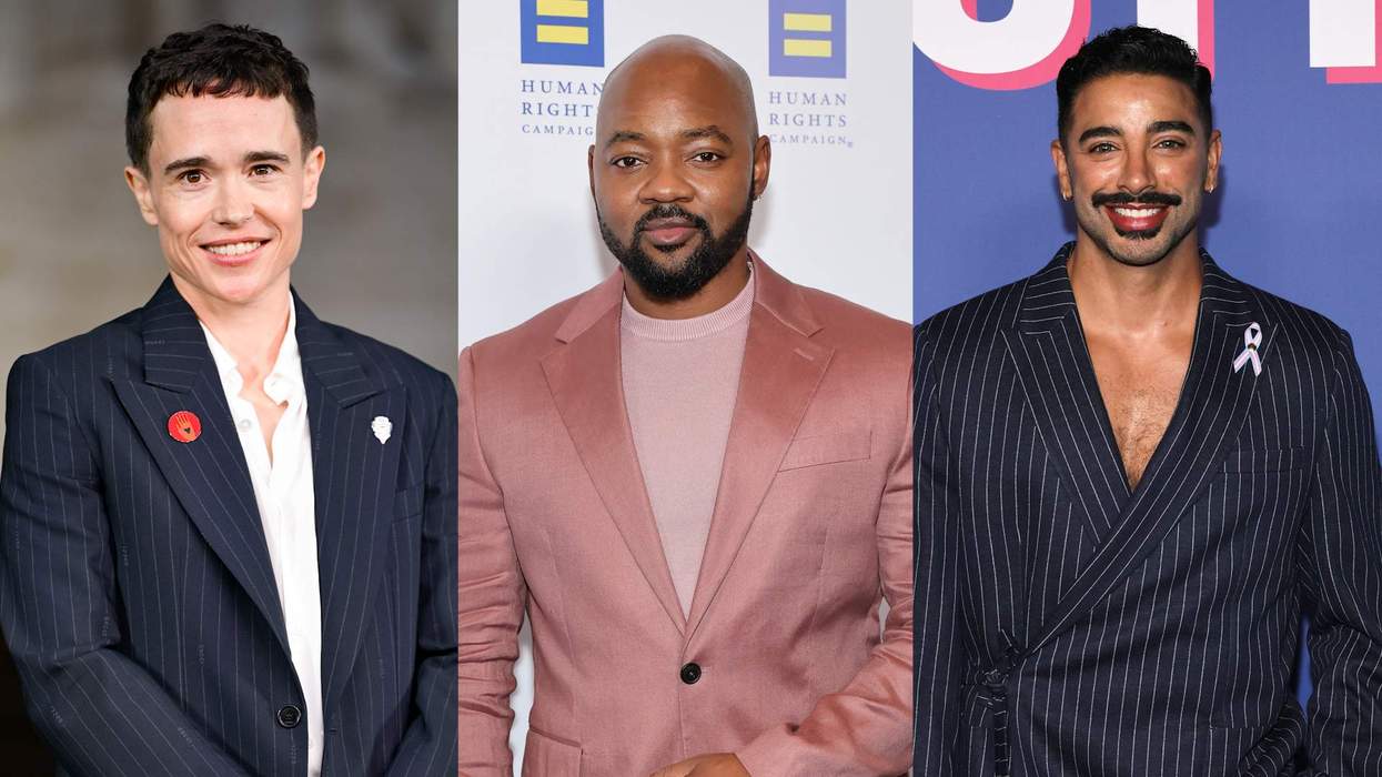 Elliot Page, Brian Michael Smith, and Laith Ashley.