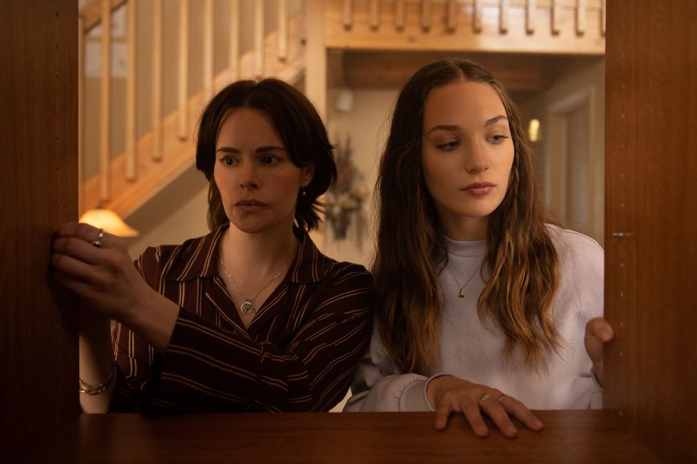 Emily Hampshire and Maddie Ziegler in Fitting IN