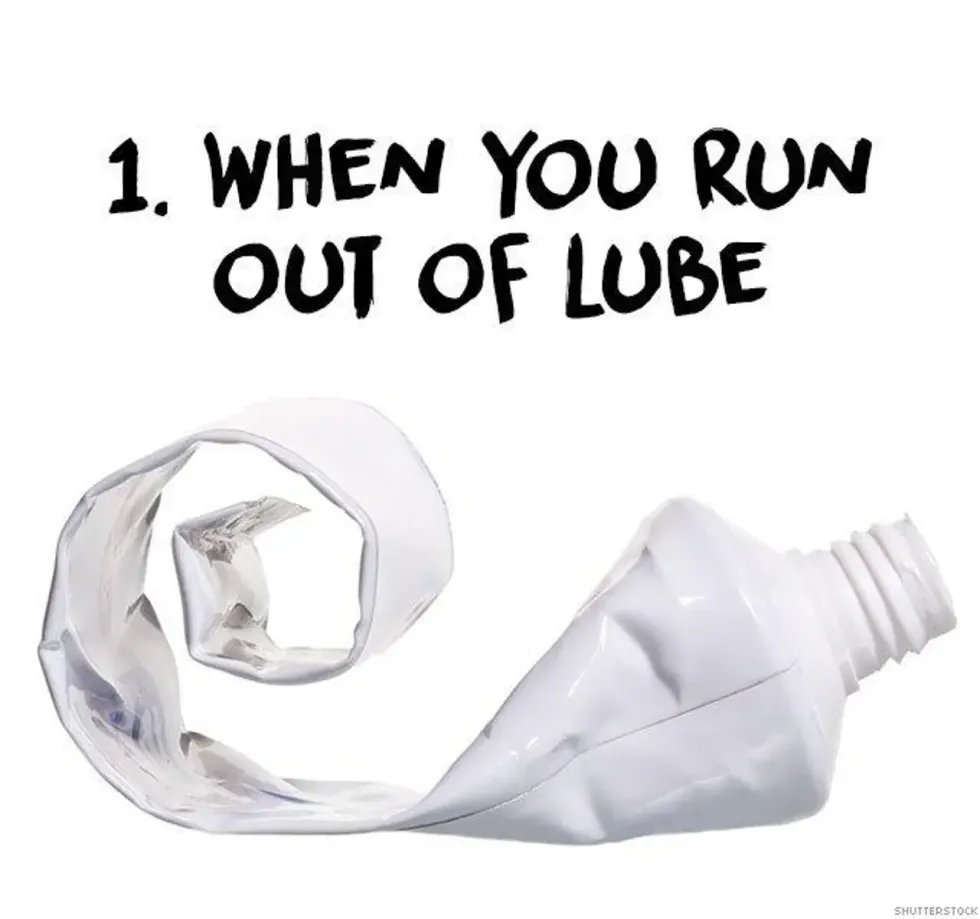 empty lube tube