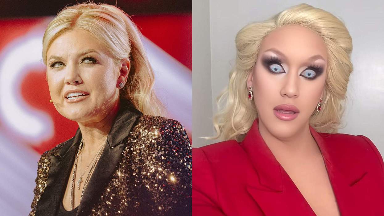 Erika Kirk and Lauren Banall impersonating Erka Kirk