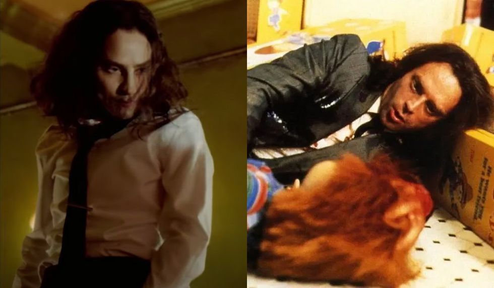 Fiona Dourif as Charles Lee Ray in Chucky, Brad Dourif as Charles Lee Ray in Childs Play