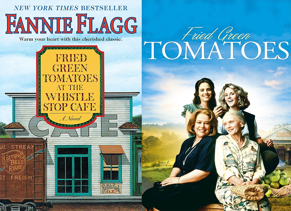 Fried Green tomatoes book cover and movie poster