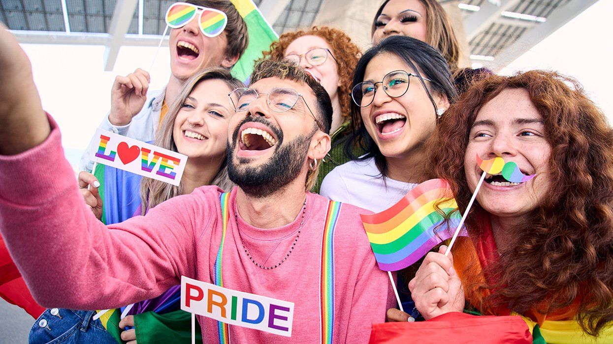 friends celebrating pride
