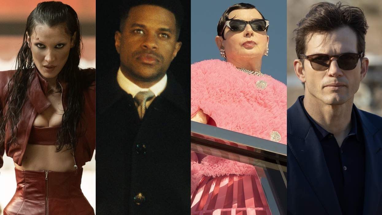 From left: Bella Hadid, Jeremy Pope, Isabella Rosallini, and Ashton Kutcher