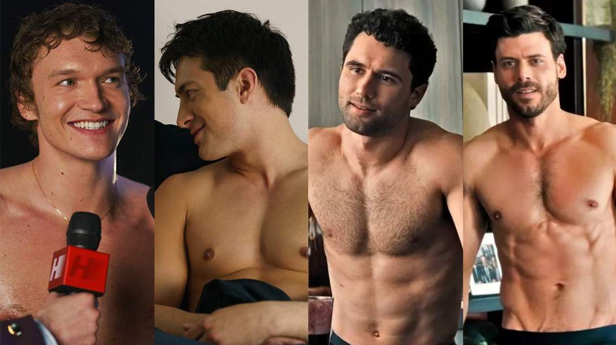 From left: Connor Storrie, Hudson Williams, Robbie G.K., and Francios Arnaud in 'Heated Rivalry' season 1.