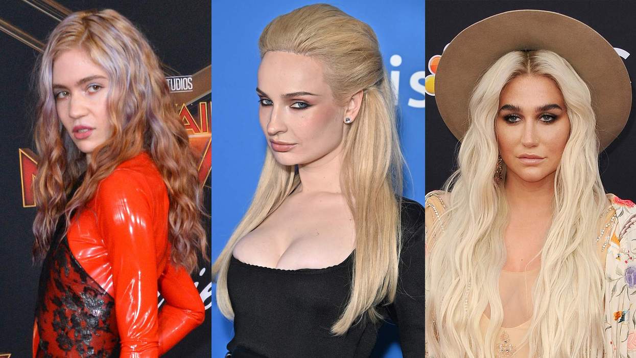 From left: Grimes, Kim Petras, and Kesha. 