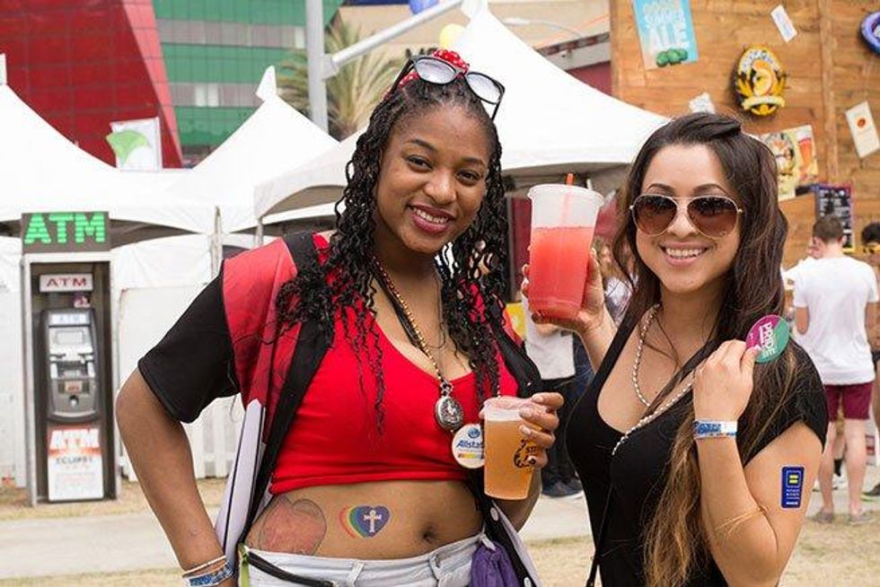 Gay, lesbian, bisexual women and their straight allies at LA Pride. 