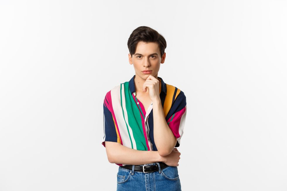 gay man posing in confidence