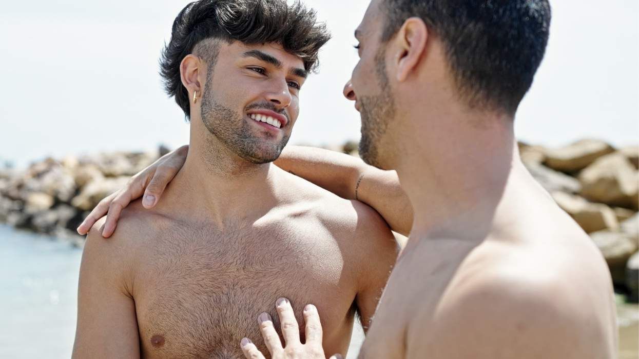 Gay men on the beach