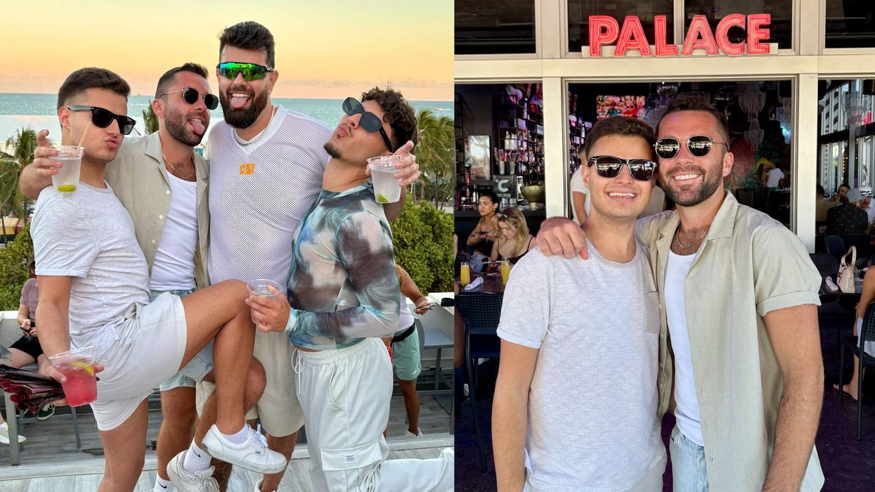 Gays at Palace Bar & Restaurant in Miami Beach, Florida.