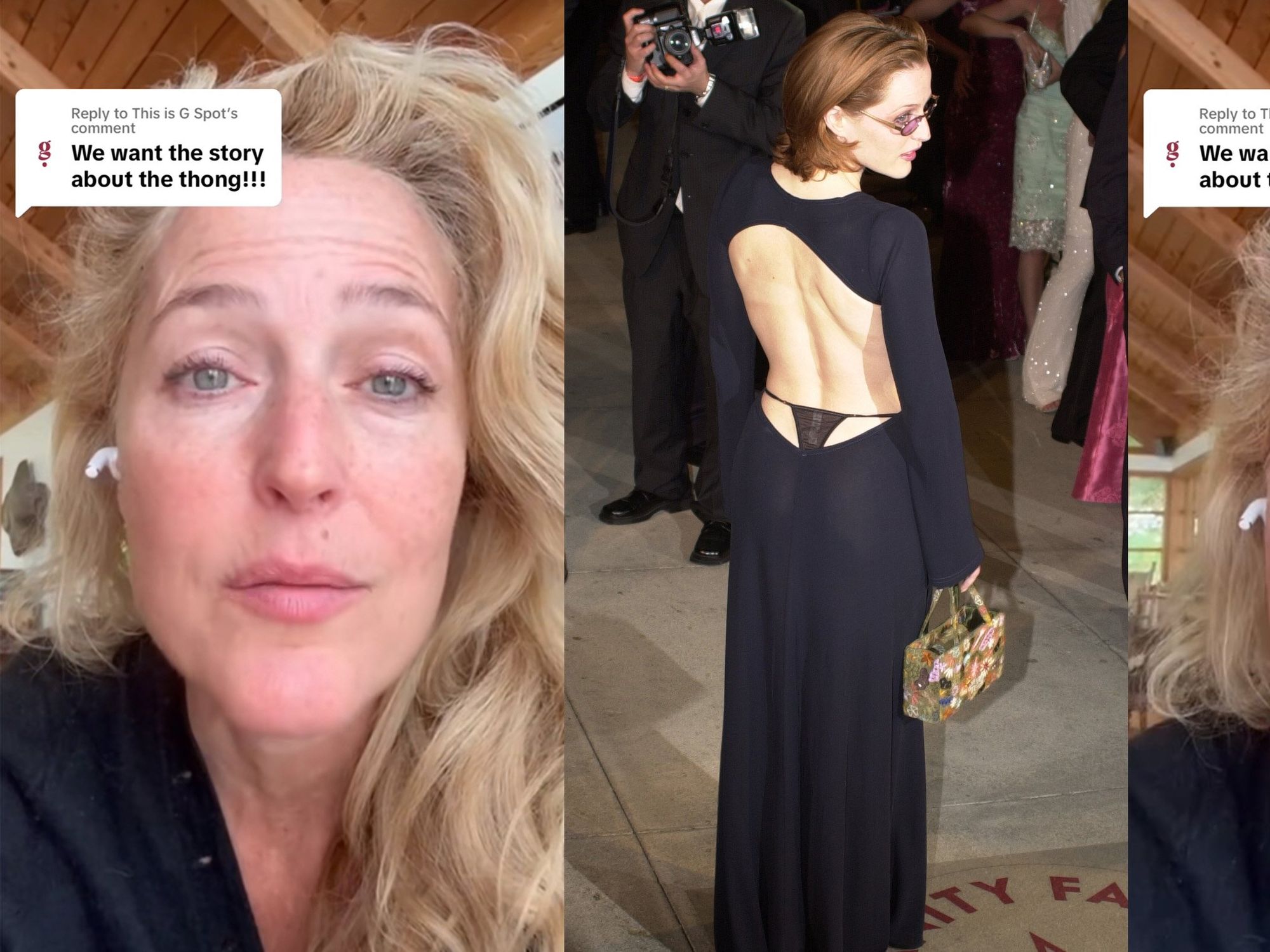 Gillian Anderson finally explains her iconic exposed thong Gillian Anderson finally explains her iconic exposed thong