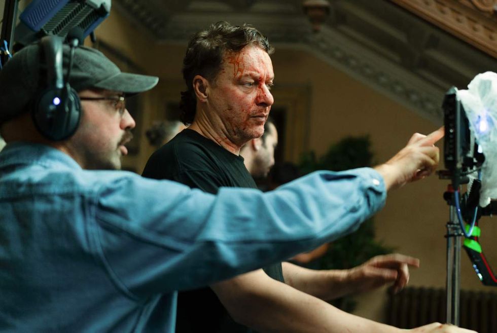 Glenn McQuaid on the set of 'The Restoration of Grayson Manor'