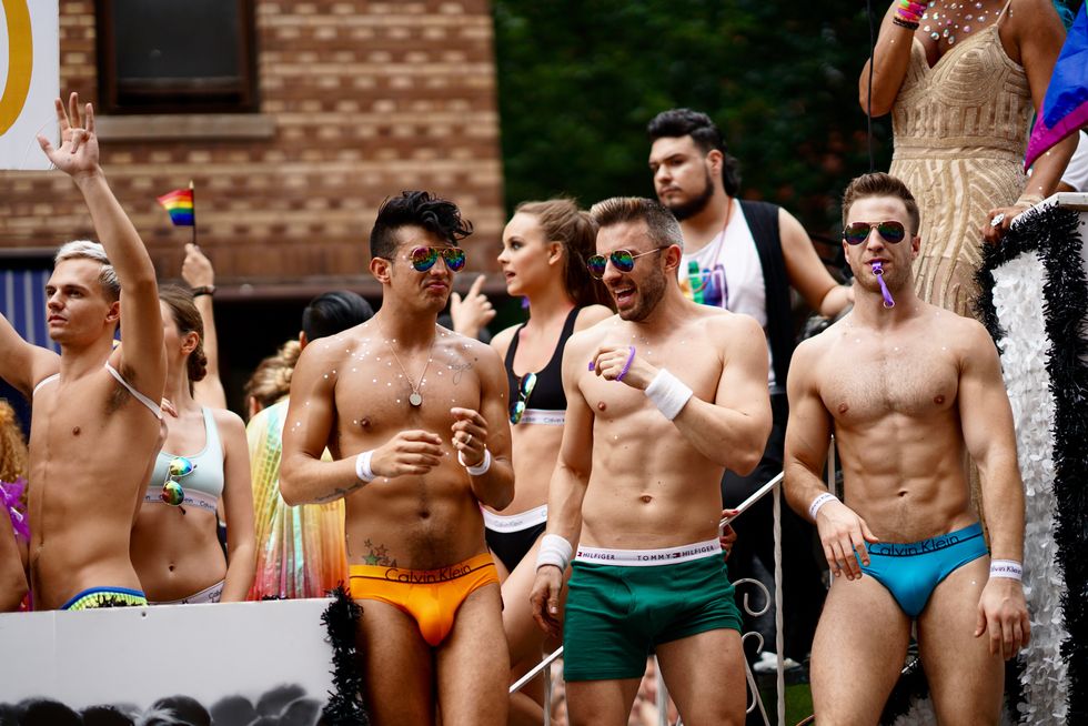 group of men dancing