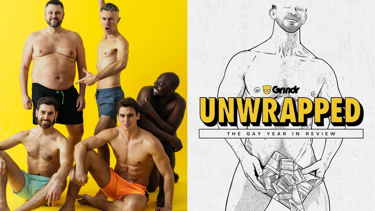 group of men; grinder unwrapped logo