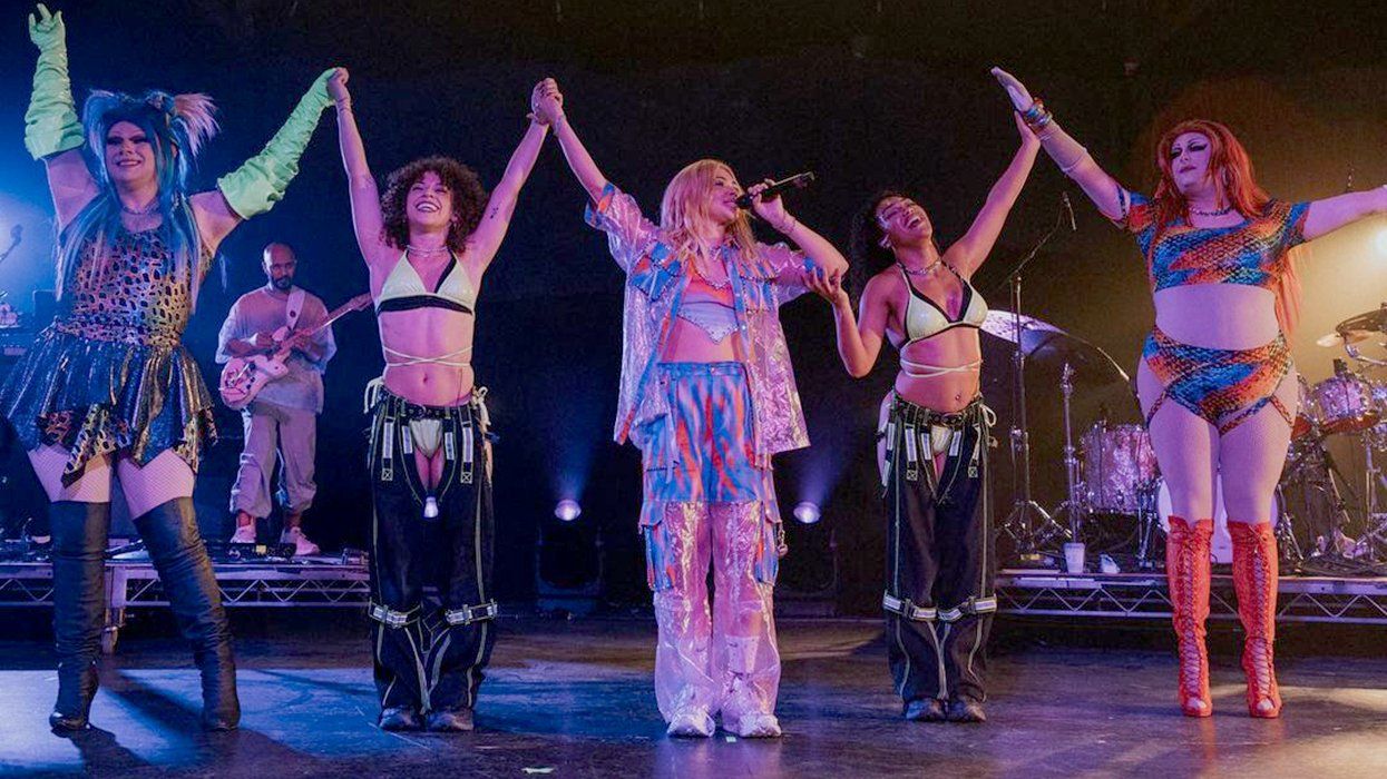 Haley Kiyoko and drag queens on stage