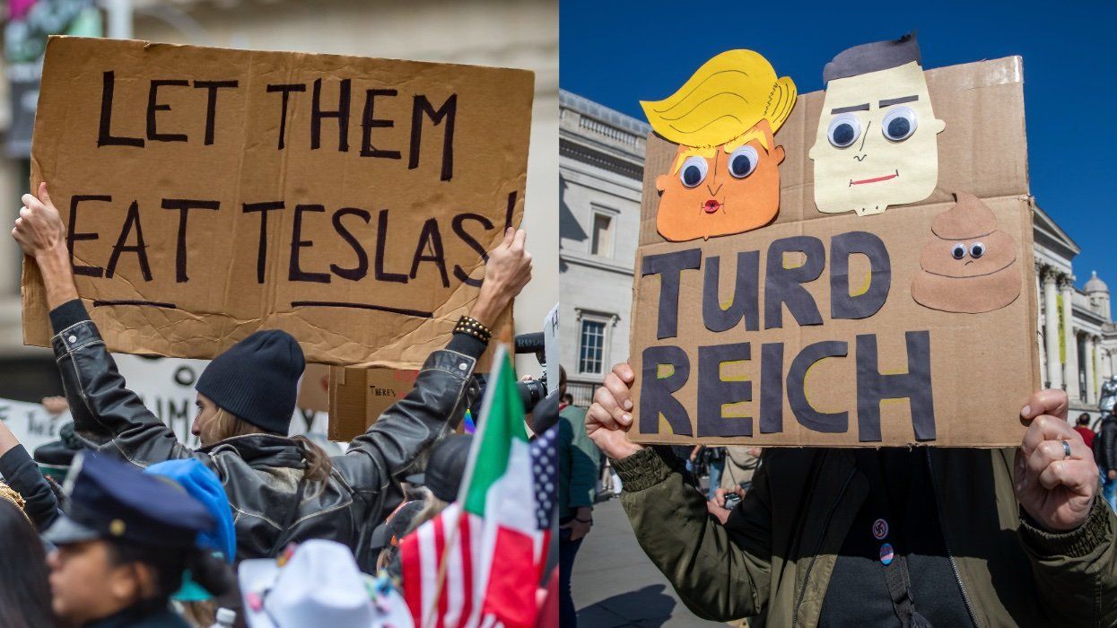 Hands Off Protest Signs