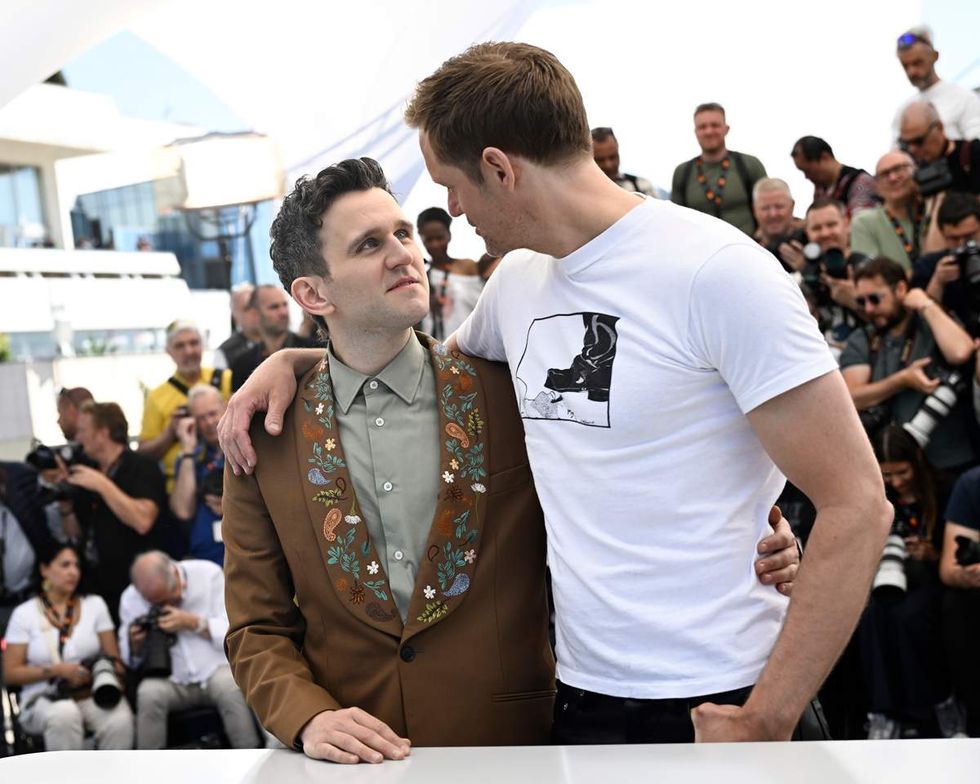 Harry Melling and Alexander Skarsg\u00e5rd at the 2025 Cannes Film Festival