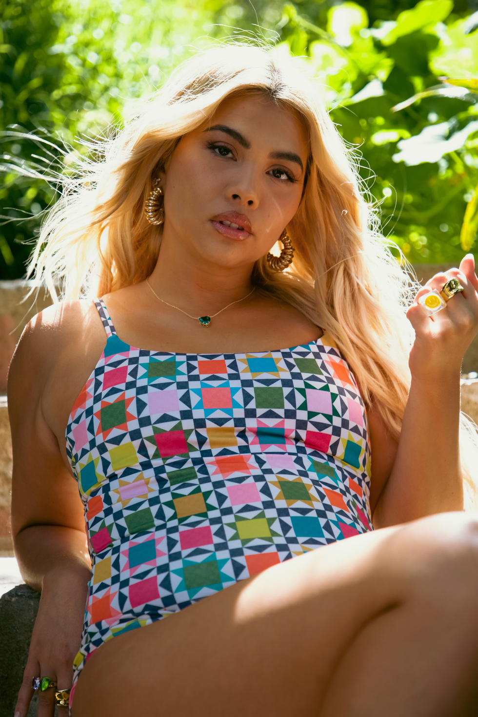 Hayley Kiyoko in the Paloma one piece.