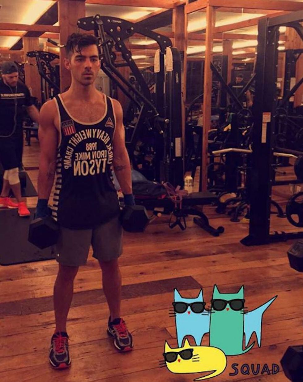 He loves to work out.