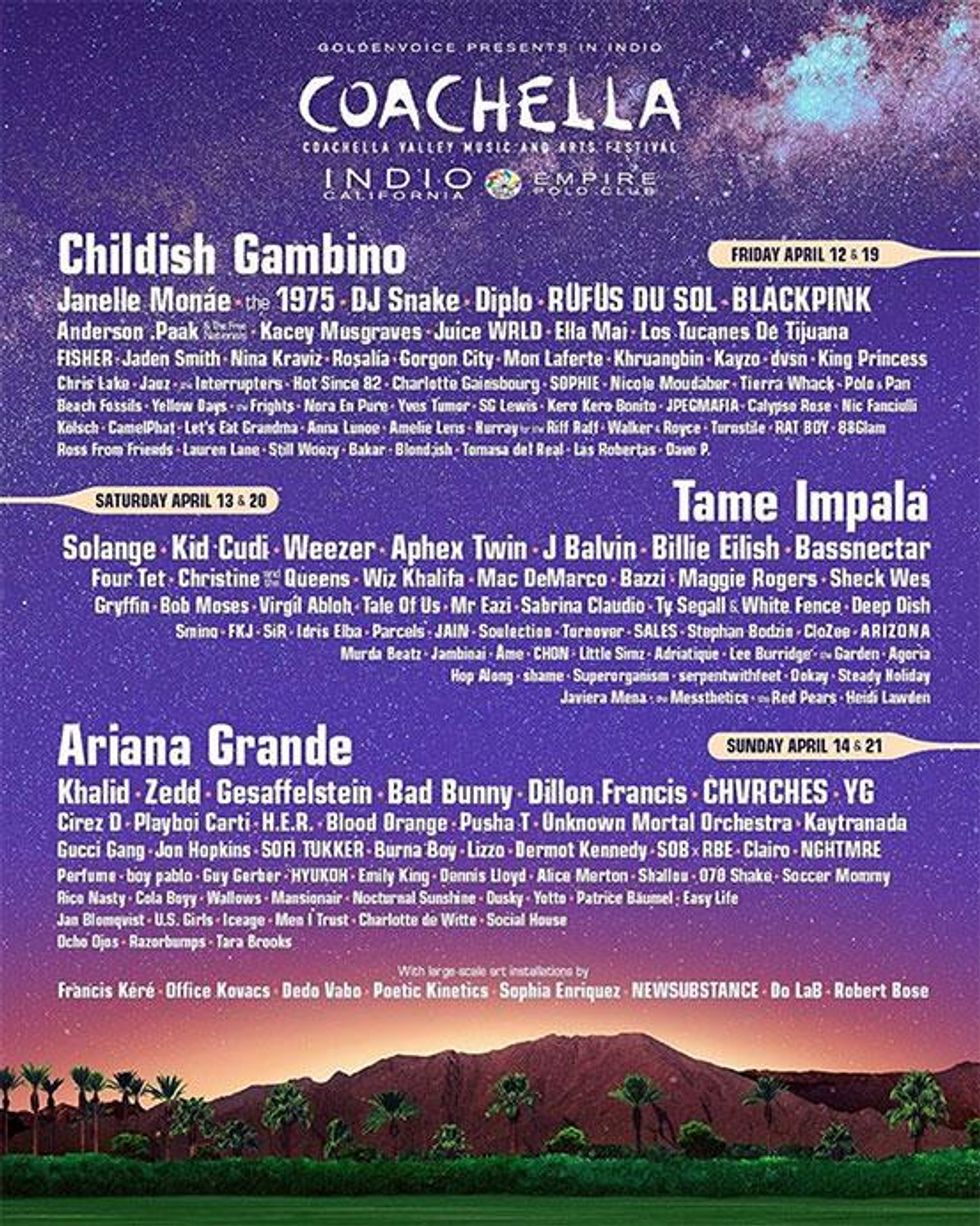 Here's the full Coachella 2019 lineup!