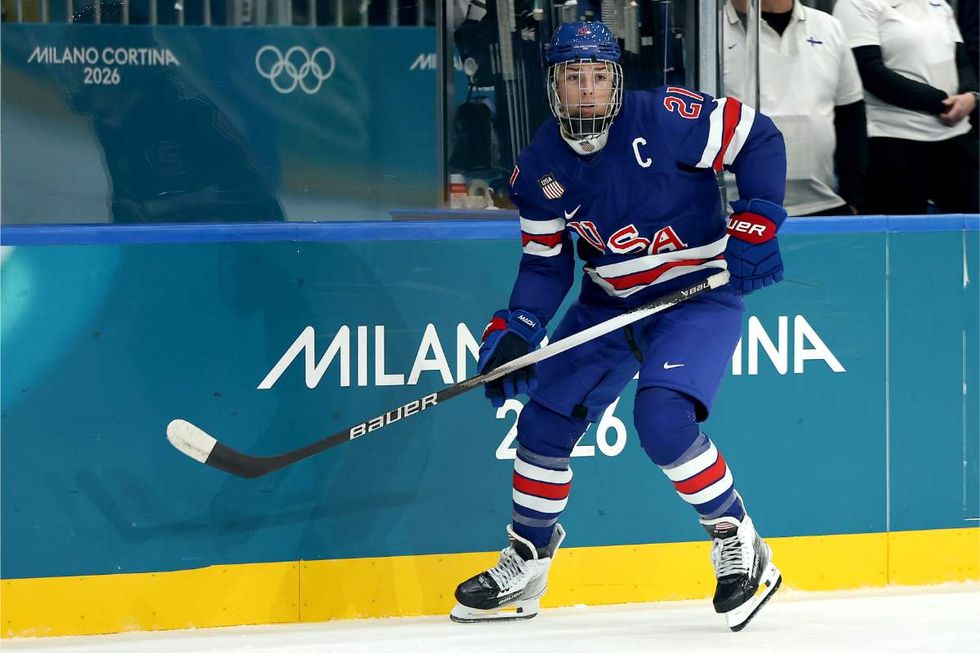 Hilary Knight #21 of Team United States skates in the first period during the Women's Preliminary Round Group A match between Finland and United States on day one of the Milano Cortina 2026 Winter Olympic games at Milano Rho Ice Hockey Arena on February 07, 2026 in Milan, Italy.