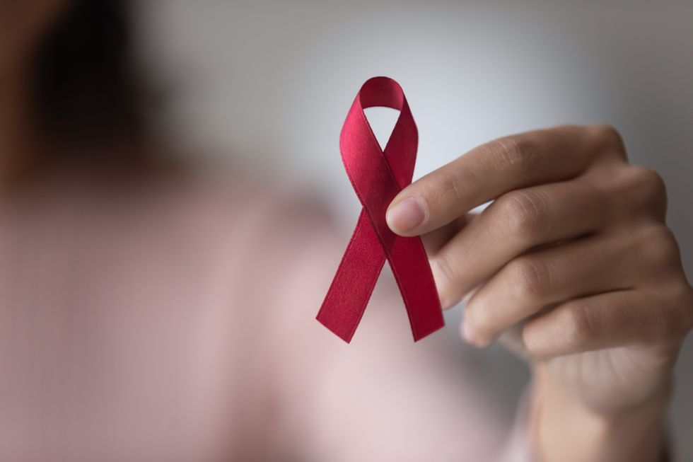 HIV red ribbon