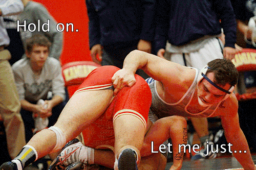 Hold on Wrestling gif