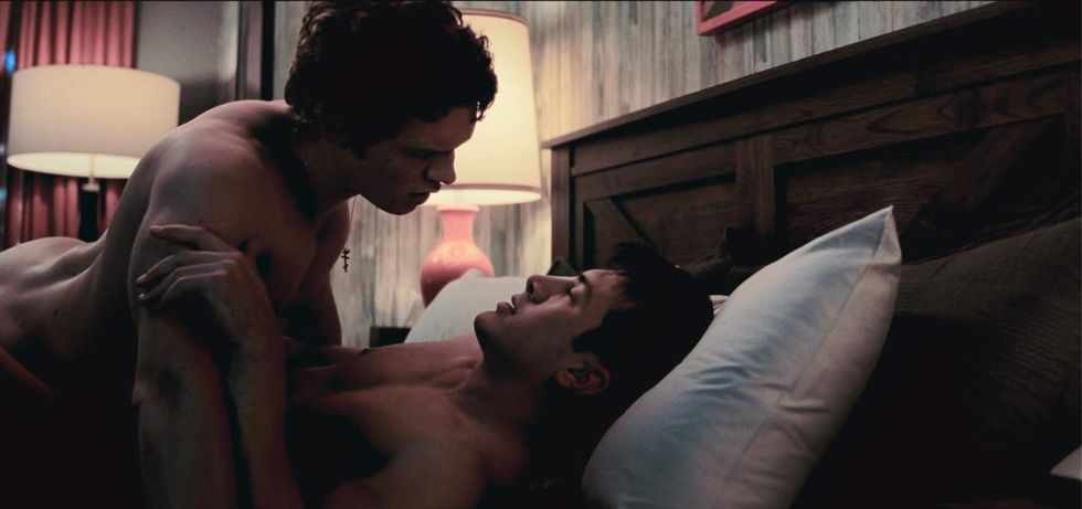 Hudson Williams and Connor Storrie in 'Heated Rivalry'